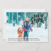 Laat het Sneeuwbedekking Volledige Bleekfoto Feestdagenkaart (Voorkant)