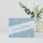 Laat het Sneeuwblauw Briefkaart (Staand voorkant)