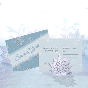 Laat het Sneeuwblauw Briefkaart