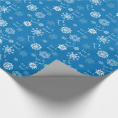 Laat het sneeuwblauw cadeaupapier (Hoek)