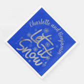 Laat het Sneeuwblauw en Zilver Kerstmis | Servet (Hoek)