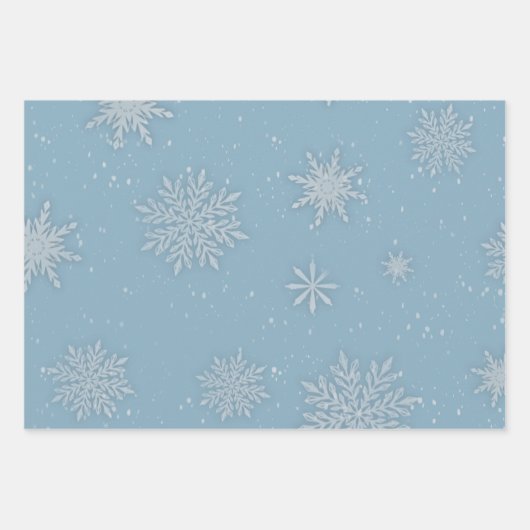 Laat het Sneeuwblauw Inpakpapier Vel (Voorkant)