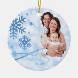 Laat het Sneeuwblauw Kerst Ornament