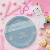 Laat het Sneeuwblauw Papier Borden Papieren Bordje (Feest)