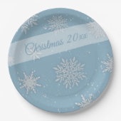 Laat het Sneeuwblauw Papier Borden Papieren Bordje (Voorkant)