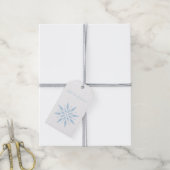 Laat het sneeuwblauw Snowflake Cadeaulabel (Met Touw)