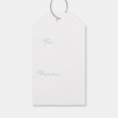 Laat het sneeuwblauw Snowflake Cadeaulabel (Achterkant)