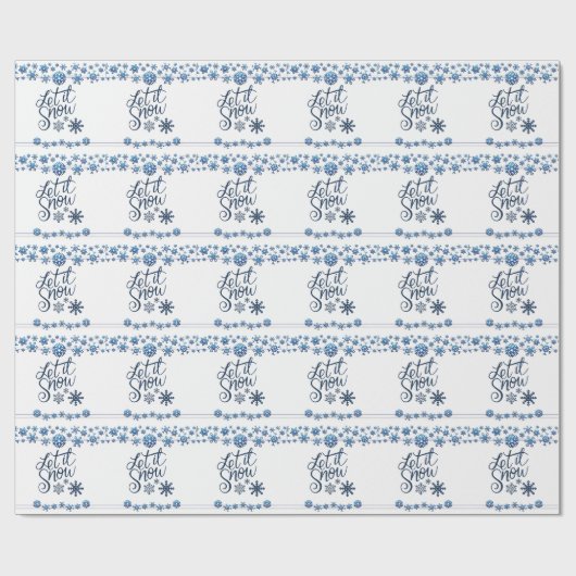 Laat het sneeuwblauw wit inpakpapier (Vlak)