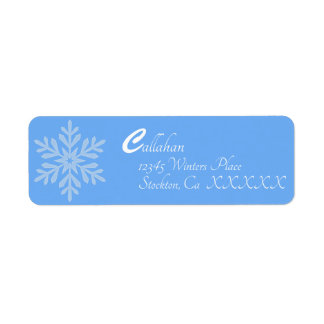 Laat het Sneeuwblauwe Adresetiketten Etiket