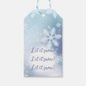 Laat het sneeuwblauwe sneeuwvlok vakantie cadeaulabel (Voorkant)