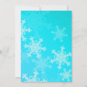 Laat het sneeuwblauwe sneeuwvlokken kerstfeest kaart (Achterkant)