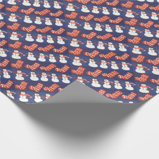 laat het sneeuwcadeauverpakking cadeaupapier (Hoek)