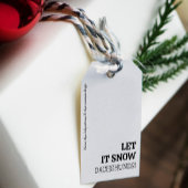 Laat het sneeuwdashonden! Gepersonaliseerde Kerstm Cadeaulabel