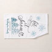 Laat het sneeuwelegante kerst op maat gesneden handdoek (Handdoek)
