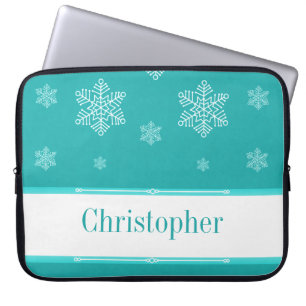 Laat het Sneeuwelektronica Sleeve, Aqua Laptop Sleeve