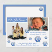 Laat het sneeuwen! 2 Foto Kerstkaart (Voorkant / Achterkant)