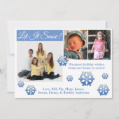 Laat het sneeuwen! 3 Foto Kerstkaart (Voorkant)