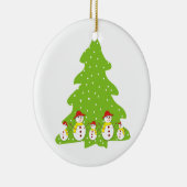 Laat het sneeuwen aangepaste kerst ornament (Rechts)