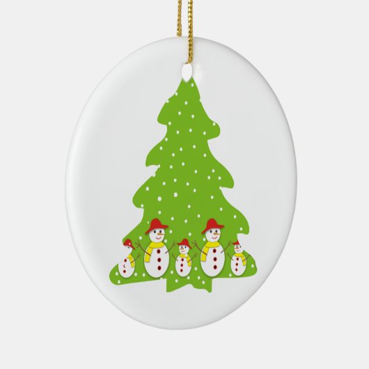 Laat het sneeuwen aangepaste kerst ornament (Rechts)