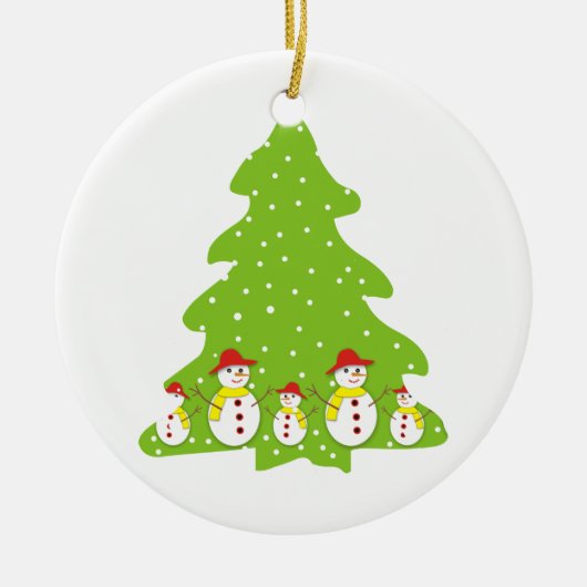 Laat het sneeuwen aangepaste kerst ornament (Voorkant)