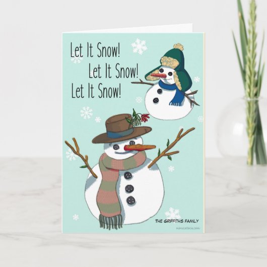 Laat het sneeuwen. Aanpasbaar Feestdagen Kaart (Voorkant)