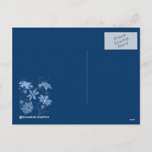 Laat het Sneeuwen Ansichtkaart Feestdagenkaart (Achterkant)