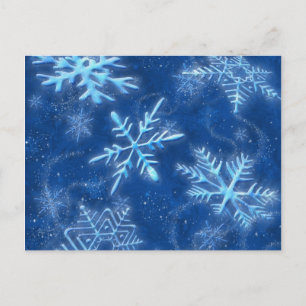 Laat het sneeuwen ansichtkaart feestdagenkaart