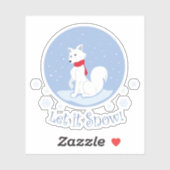 Laat het sneeuwen! (Arctische vos) Sticker (Vel)