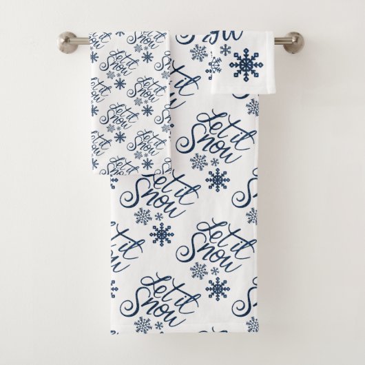 Laat het sneeuwen bad handdoek (Insitu)