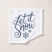 Laat het sneeuwen bad handdoek (Wasdoekje)