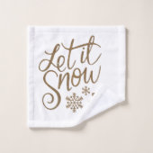 Laat het sneeuwen bad handdoek (Wasdoekje)