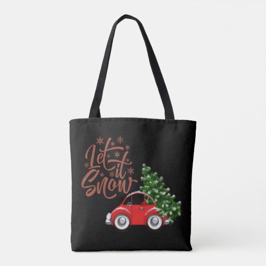 Laat het sneeuwen | Beetle Bug | Snepineboom Tote Bag (Achterkant)