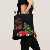 Laat het sneeuwen | Beetle Bug | Snepineboom Tote Bag (Dichtbij)