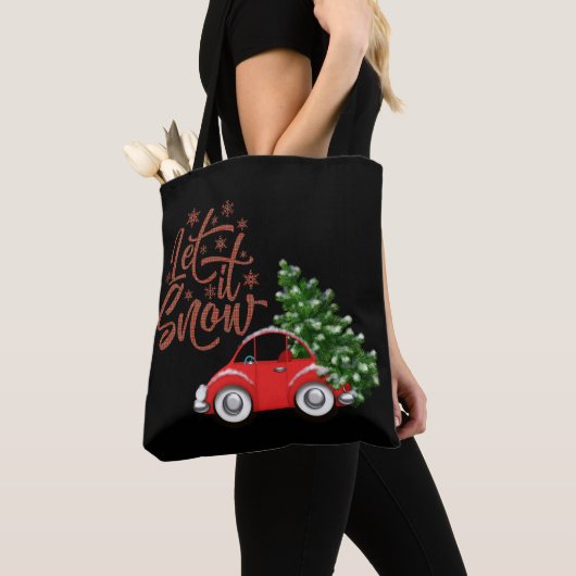 Laat het sneeuwen | Beetle Bug | Snepineboom Tote Bag (Dichtbij)