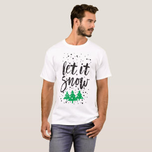 Laat het Sneeuwen bijpassende Kerst T-Shirts Win