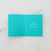 Laat het sneeuwen Blauwgroen Aqua kerstboom Feestdagen Kaart (Binnen)