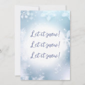 Laat het sneeuwen Bleu lichte sneeuwvlok Feestdagenkaart (Voorkant)