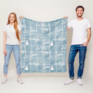Laat het Sneeuwen & Blijf Binnen Hygge Winter Fleece Deken