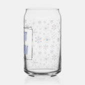 Laat het Sneeuwen Blikvorm Glas (Achterkant)