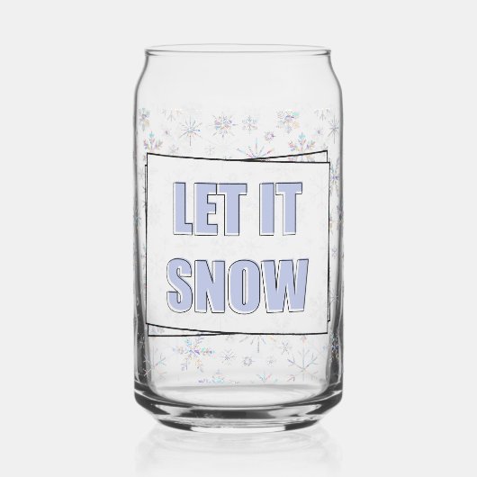 Laat het Sneeuwen Blikvorm Glas (Links)