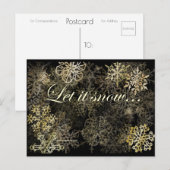 Laat het sneeuwen | Blue Beach Song™-Briefkaart Briefkaart (Voorkant / Achterkant)