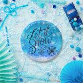 Laat het sneeuwen - Bord voor kerstfeestartikelen (Feest)