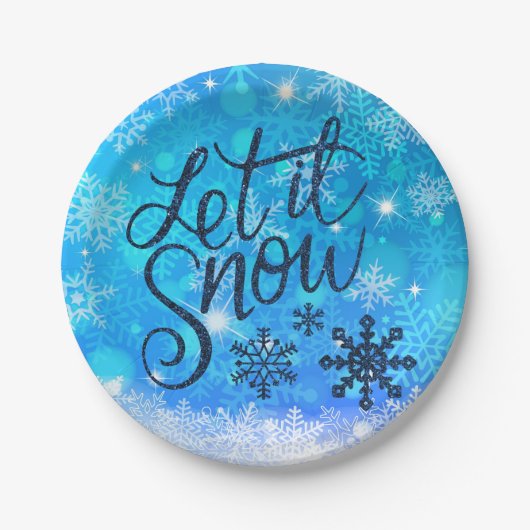 Laat het sneeuwen - Bord voor kerstfeestartikelen (Voorkant)