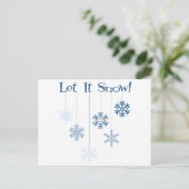 Laat het sneeuwen briefkaart (Staand voorkant)