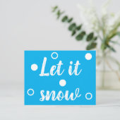Laat het sneeuwen briefkaart (Staand voorkant)