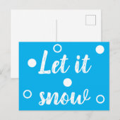 Laat het sneeuwen briefkaart (Voorkant / Achterkant)