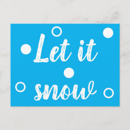 Laat het sneeuwen briefkaart
