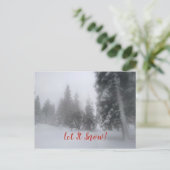 Laat het sneeuwen! briefkaart (Staand voorkant)