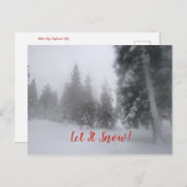 Laat het sneeuwen! briefkaart (Voorkant / Achterkant)
