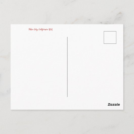 Laat het sneeuwen! briefkaart (Achterkant)